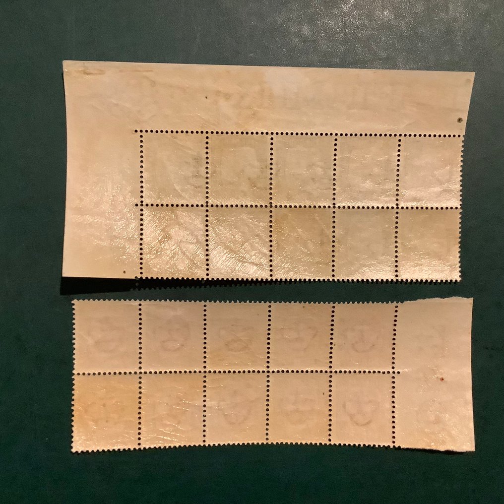 冰岛 1917 - 5 和 10 或在 10 的块中,带 Velrand - postfris - Michel 51 en 53 #2.1