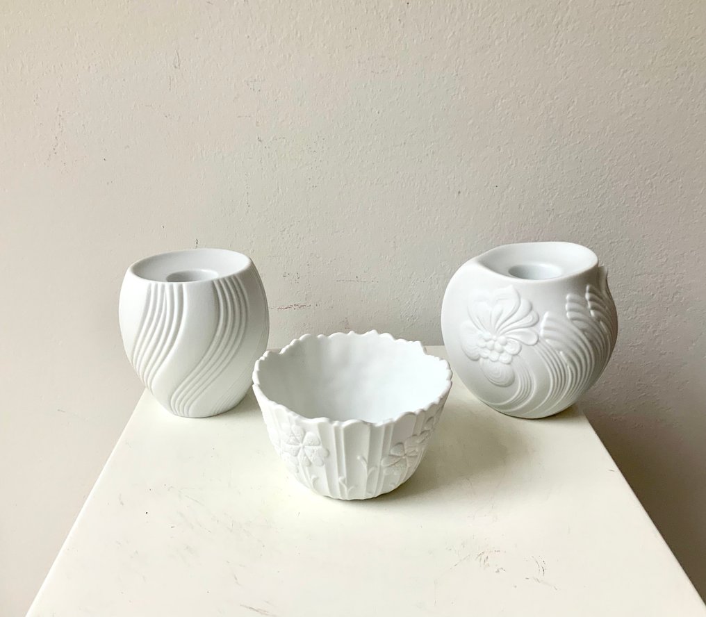 Kaiser - Κηροπήγιο (3) - Μη εφυαλωμένη πορσελάνη - Μπισκότο πορσελάνης #1.0