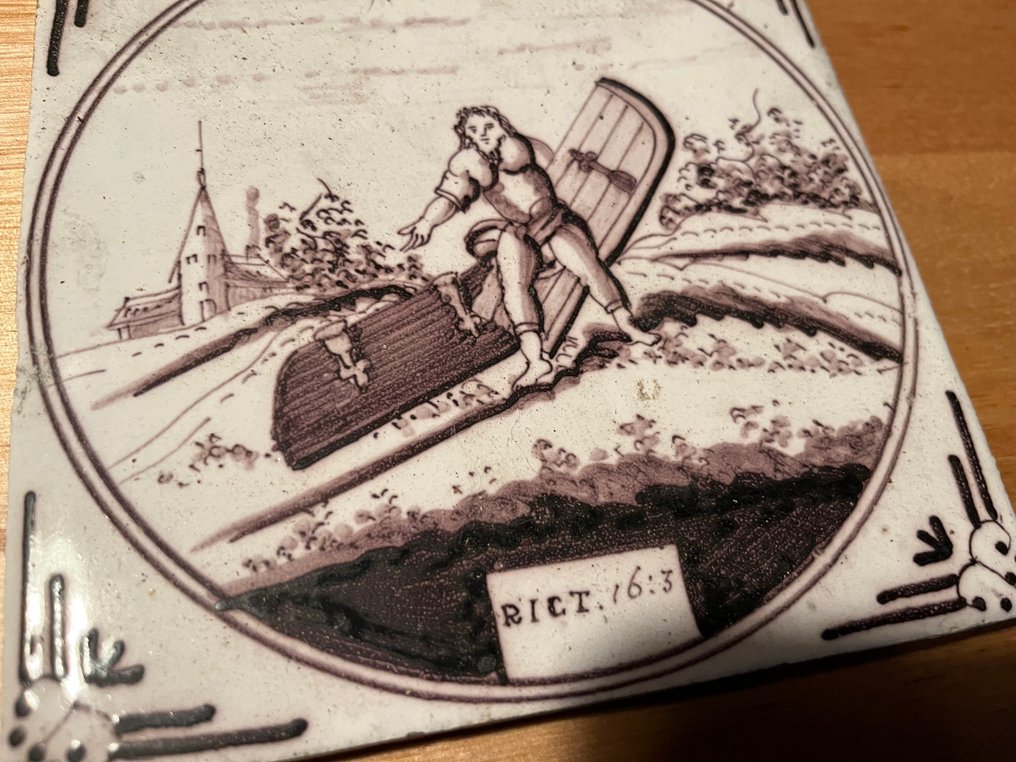  Tile (2) - Biblical scenes - 1750-1800  #2.1