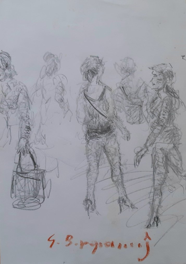 Guido Borgianni (1915-2011) - Donne in movimento #1.0