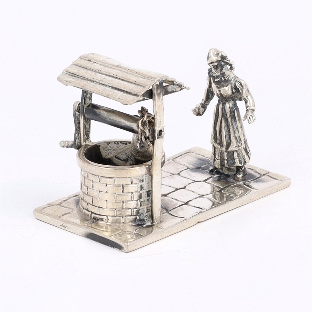 NO RESERVE - Waterput & Rijtuig - Φιγούρα μινιατούρα  (2) - .835 silver #1.0