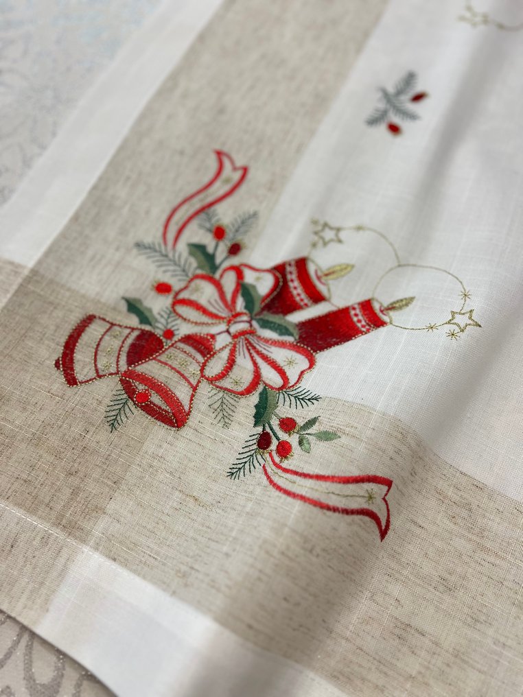 Διακοσμητικό - Υπέροχη χριστουγεννιάτικη διακόσμηση τραπεζιού. - Βαμβάκι #3.2