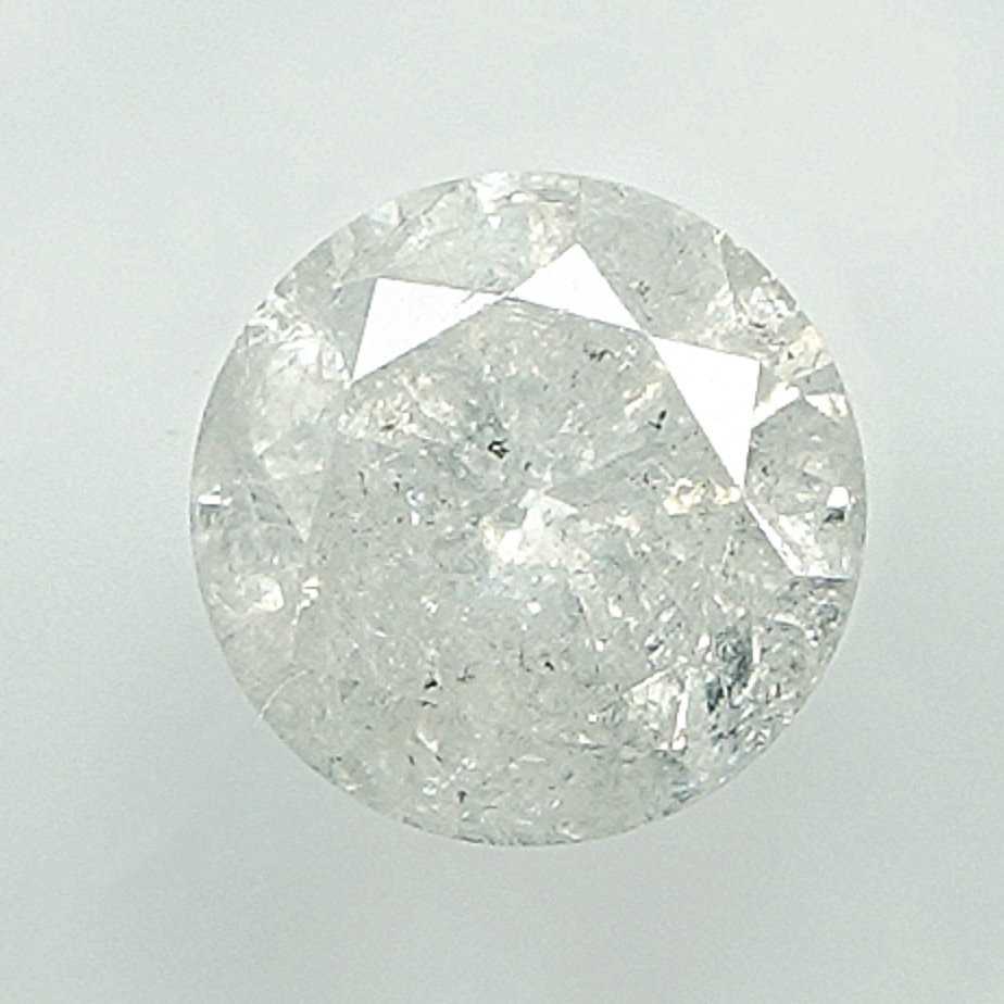 没有保留价 - 1 pcs 钻石 (天然) - 0.57 ct - 圆形 - H - I3 - 安特卫普宝石报告(GRA) #3.2