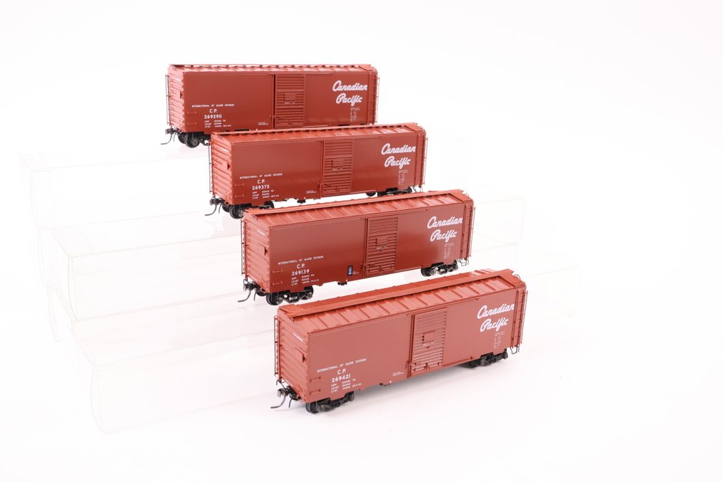 Kadee H0轨 - 4071/4072/4073/4074 - 模型火车货运车厢 (4) - 四节车箱 Canadian Pacific - C.P. #1.0