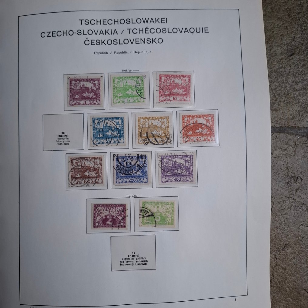 Cehoslovacia 1918/1962 - Altă colecție specială de timbre și blocuri în format Schaubek #3.2
