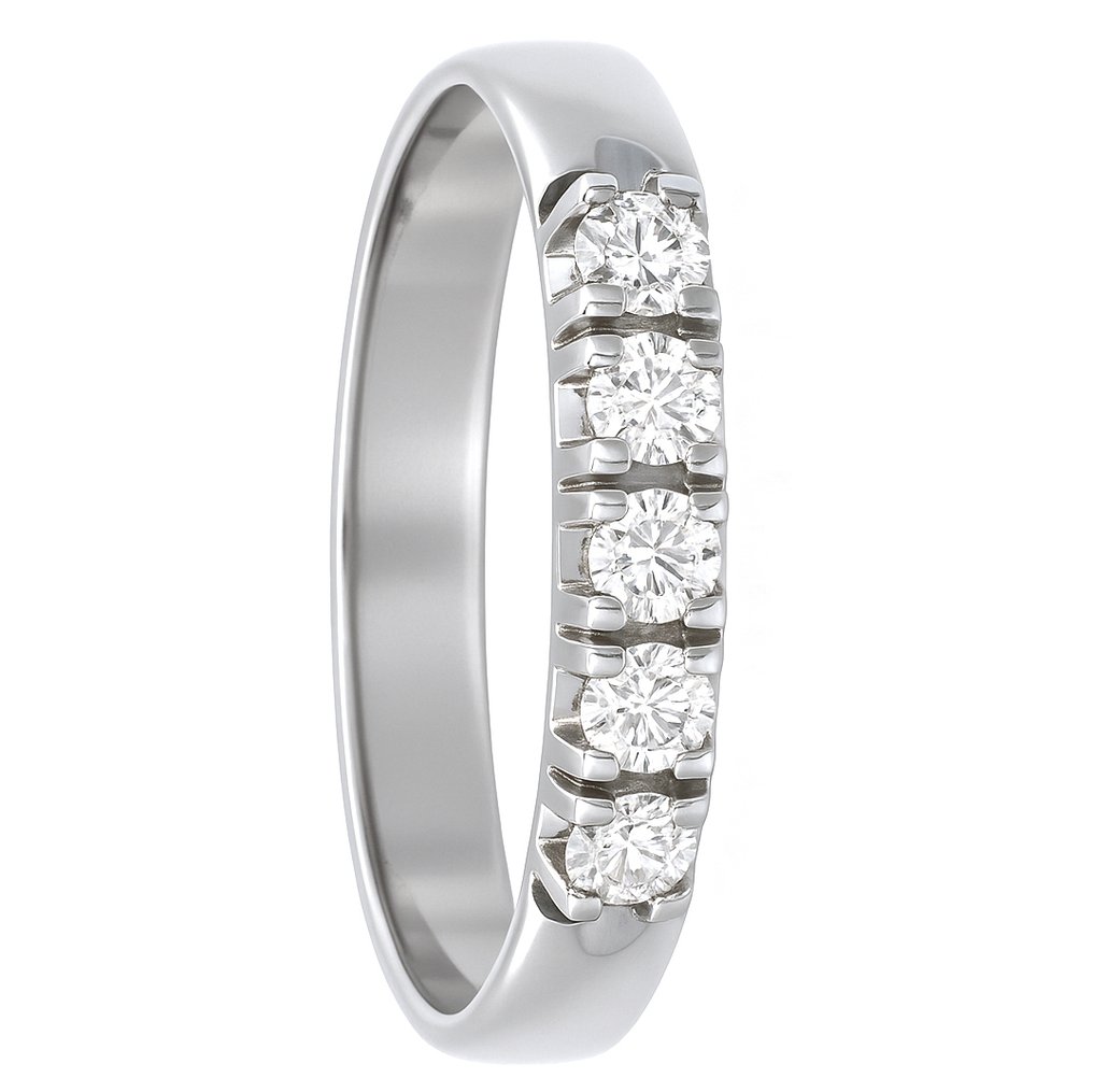 Δαχτυλίδι - 18 καράτια Λευκός χρυσός - 0.20ct. tw. Διαμάντι (Φυσικό) #1.0