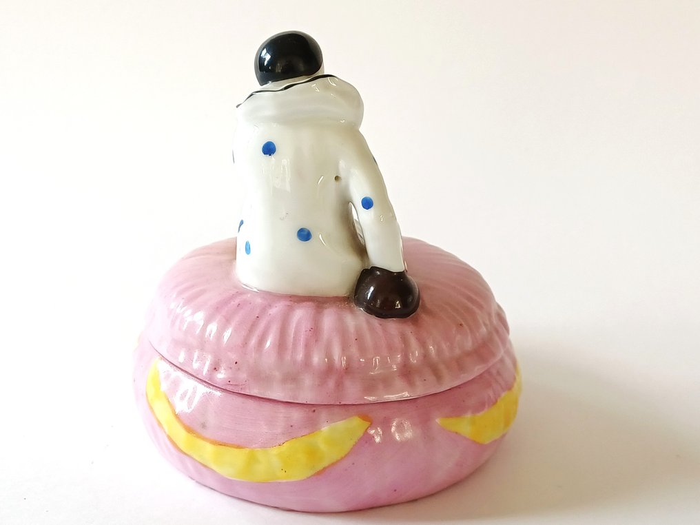Sitzendorf - Statuetta - pierrot dekselpot - Porcellana #3.2