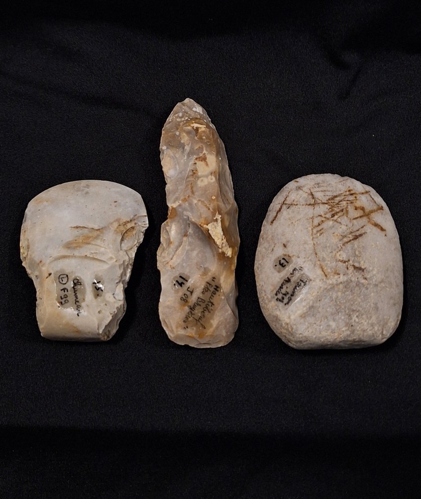 Νεολιθική Πυρόλιθος Συλλογή διφαβής, λείανση τσεκούρι, μαχαίρι από πυριτόλιθο, συλλογή ιδιωτικής αρχαιολογίας, νεολιθική - 115 mm  (χωρίς τιμή ασφαλείας) #1.0