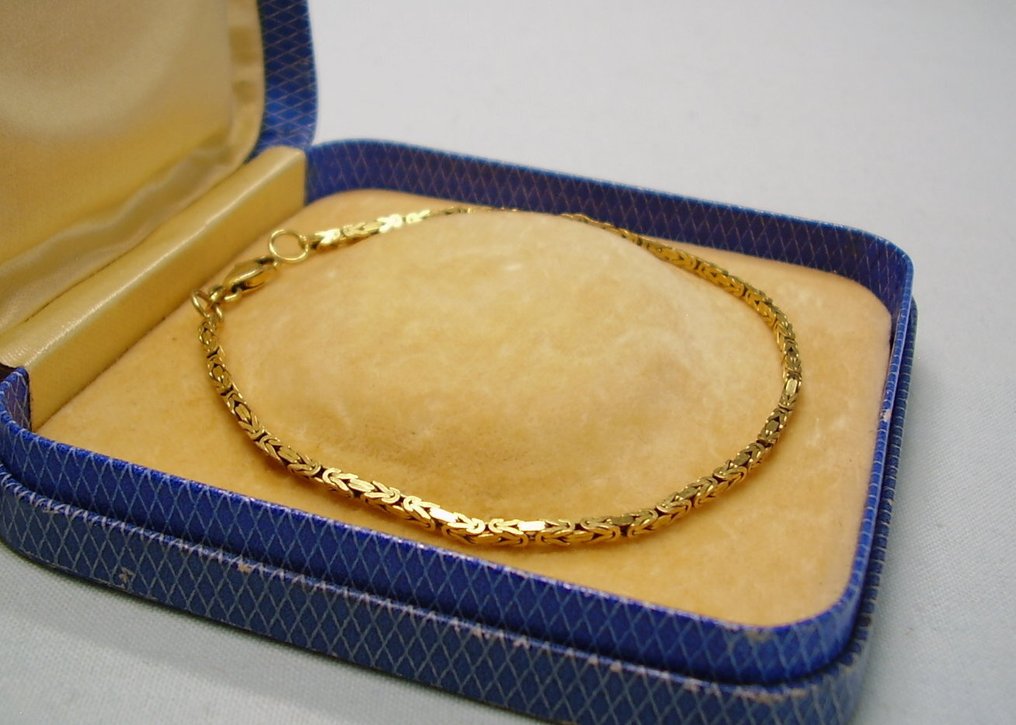 沒有保留價 - 手鈪 - 8 克拉 黃金 - 国王链手链 #1.0