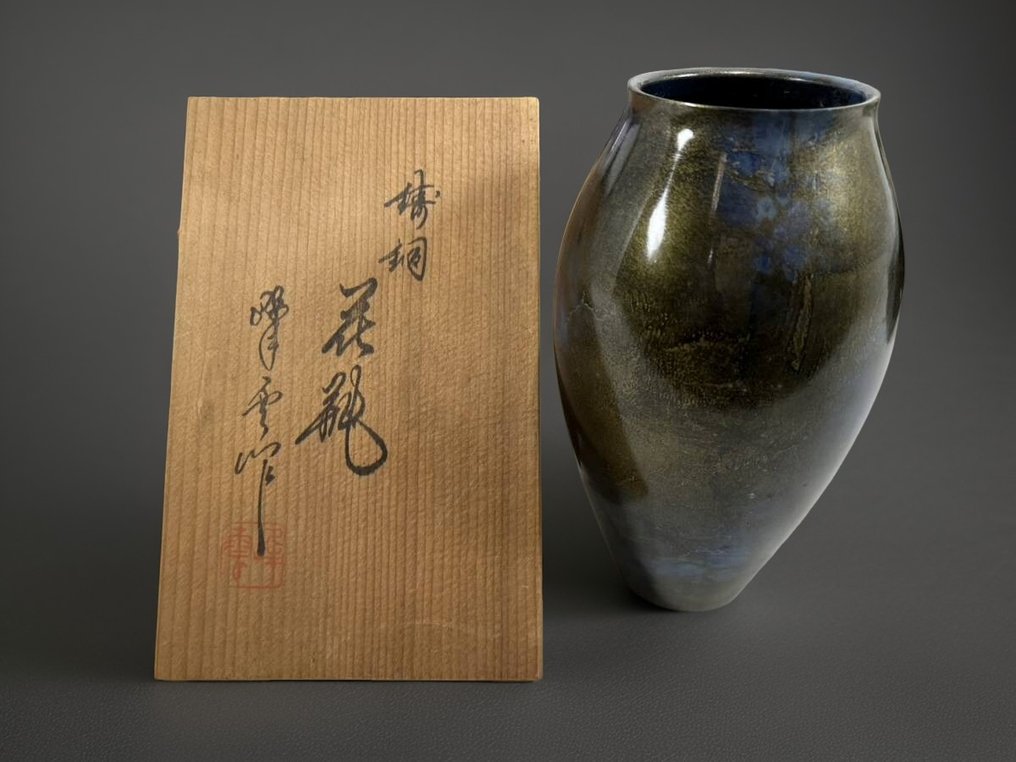 花瓶 - 陶瓷, 青銅色, 玻璃 - 日本 - H28cm 7件套青铜花瓶  (沒有保留價) #1.0