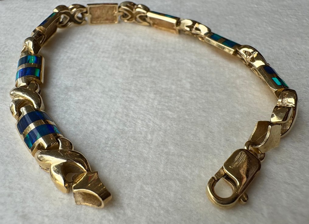 手镯 - 14K包金 黄金 蛋白石 #3.2