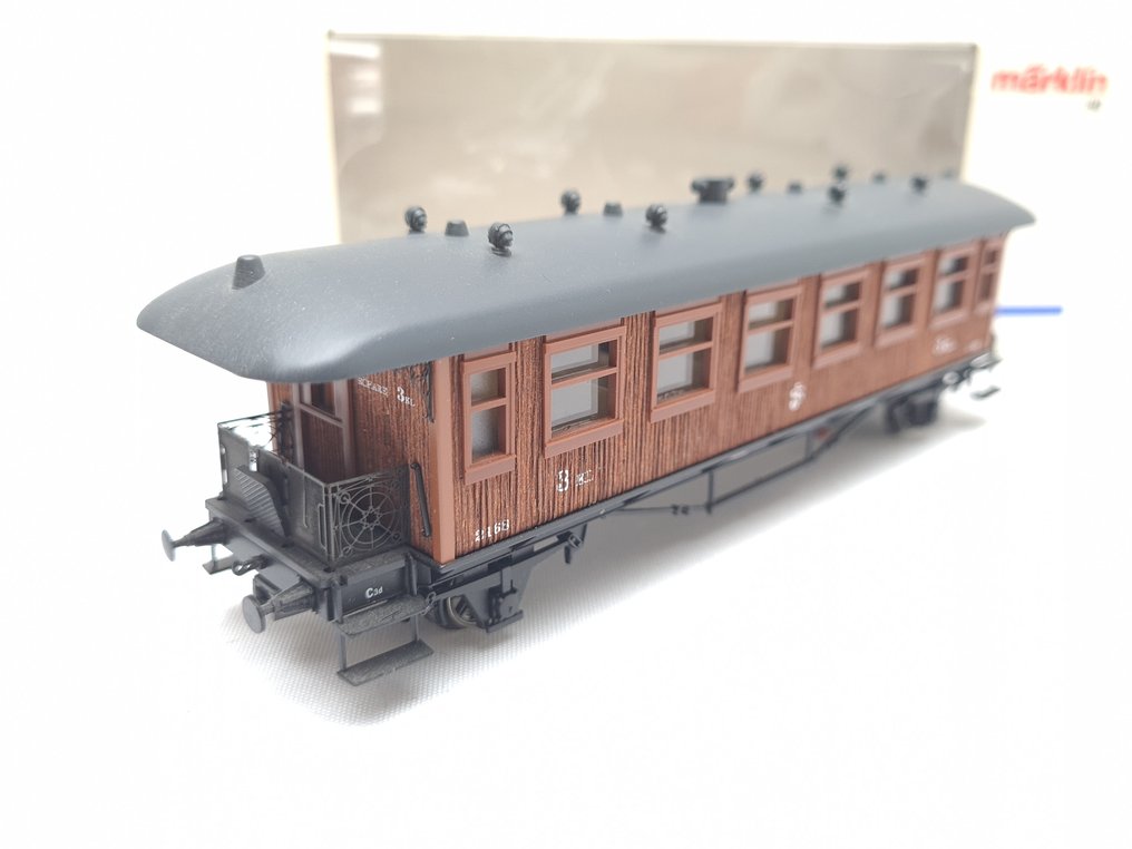 Märklin H0 - 42702 - Model train passenger carriage (1) - C3d wooden car number 2168 - SJ #2.1
