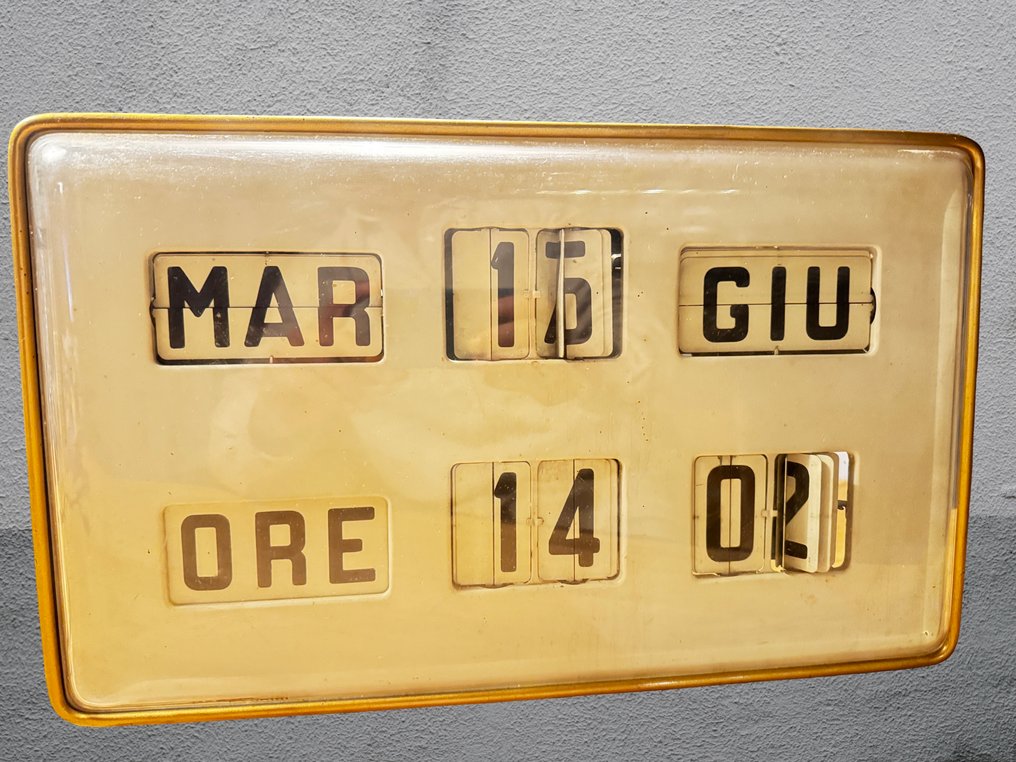 翻页时钟 - Solani F. C. UDINI -  设计 金属, 塑料, 玻璃 - 1960-1970 #2.1