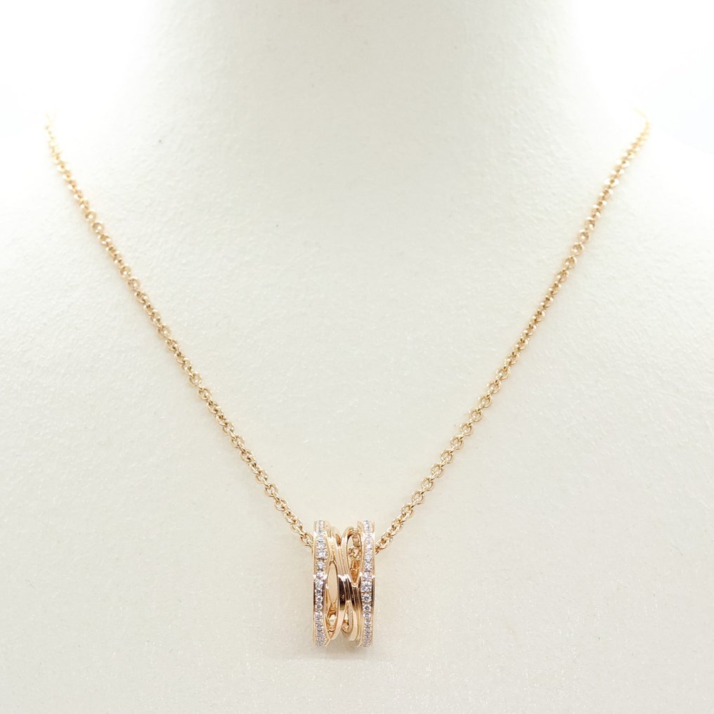 Bvlgari - Colar com pingente - B.zero 1 - 18 K Ouro rosa - Design Legend Diamond #2.1