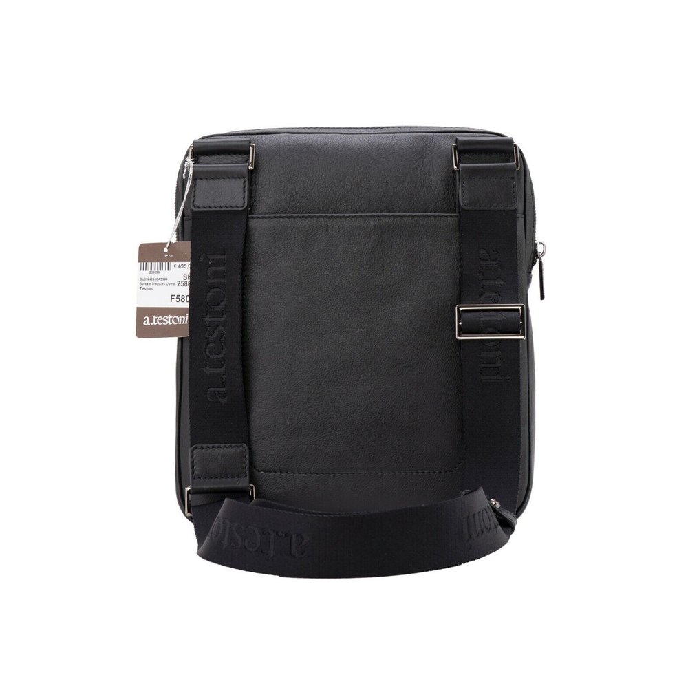 Testoni Bologna RRP 590€ Black Calf Clutch Bag with Shoulder Strap + Tablet Case - Borsa a tracolla #2.1