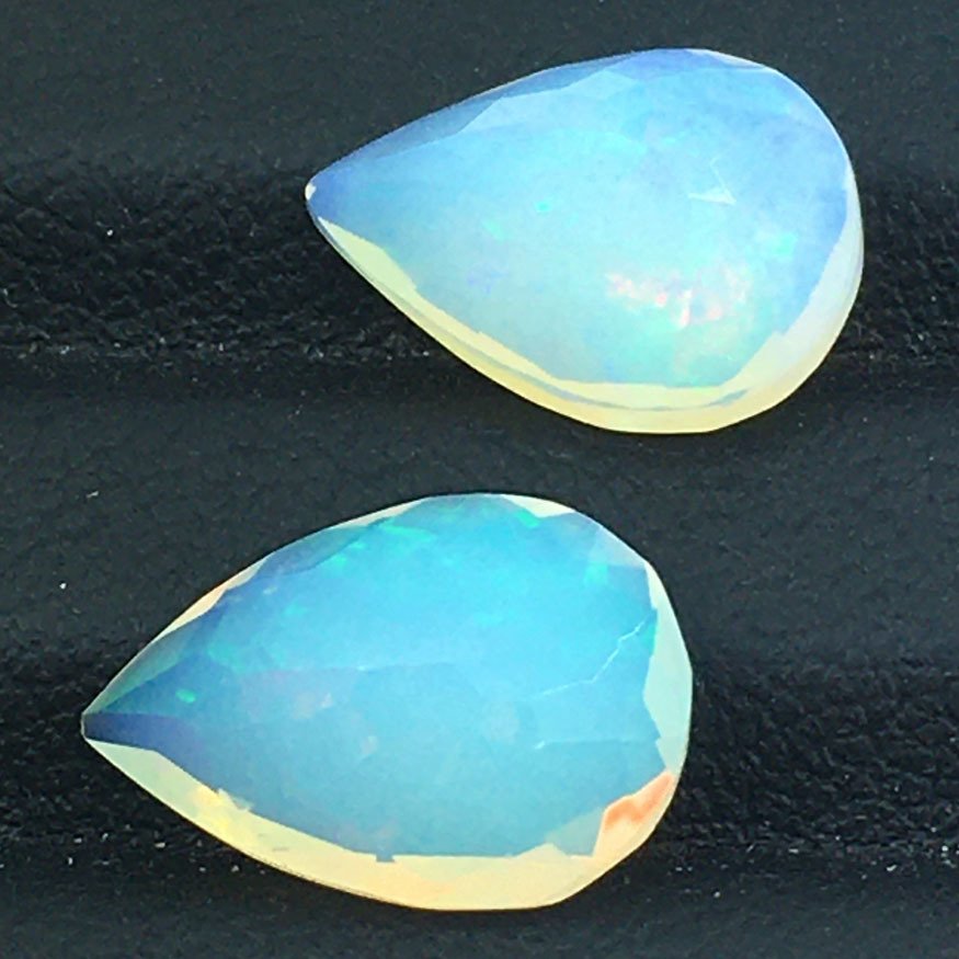 没有保留价 - 2 pcs  白色 蛋白石  - 5.83 ct - 安特卫普宝石检测实验室（ALGT） - NATURAL OPAL #1.0