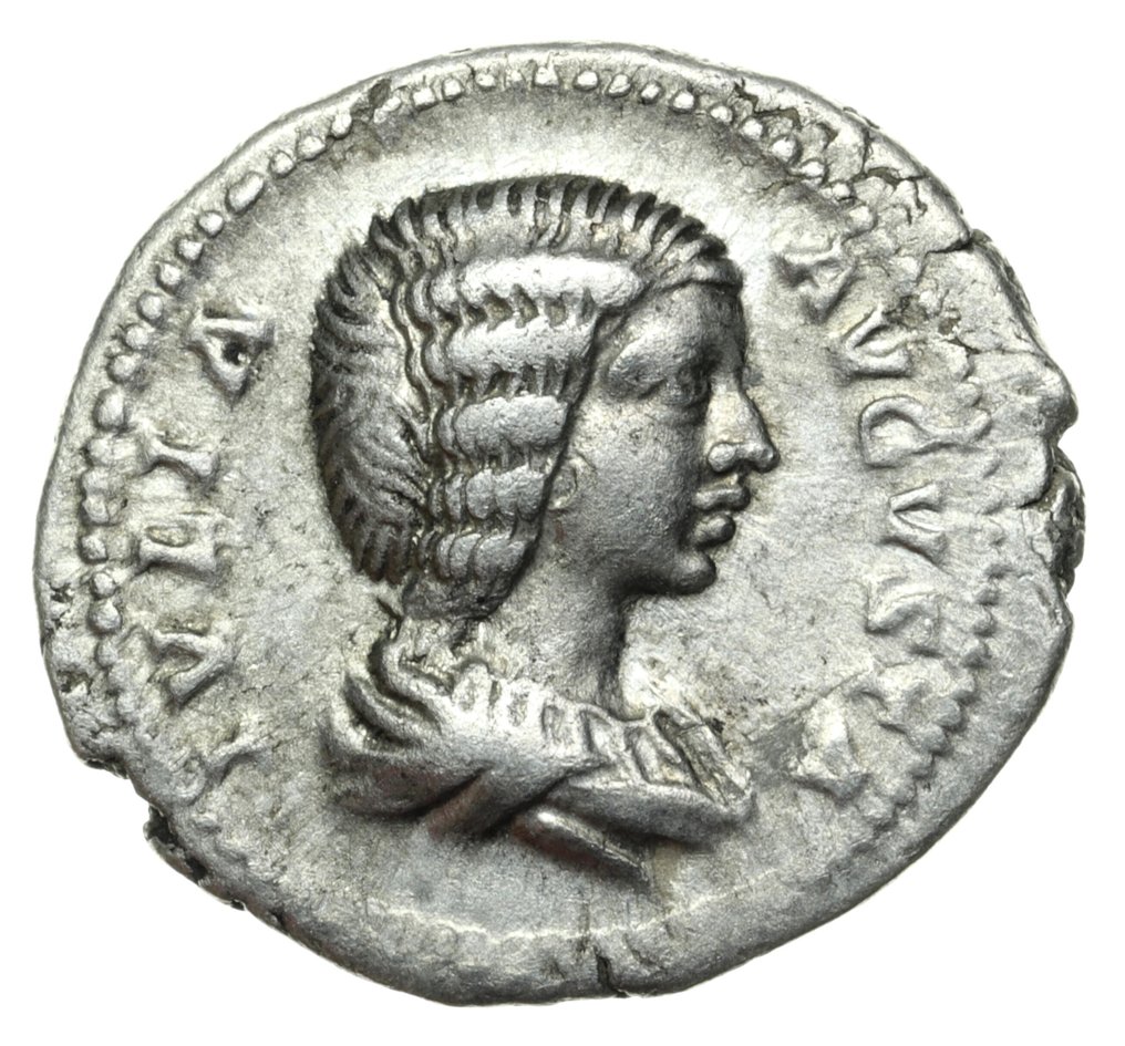 Romeinse Rijk. Julia Domna (Augusta, AD 193-217). Denarius (Hilaritas). Rome mint 196-211 AD.  (Zonder minimumprijs) #1.0