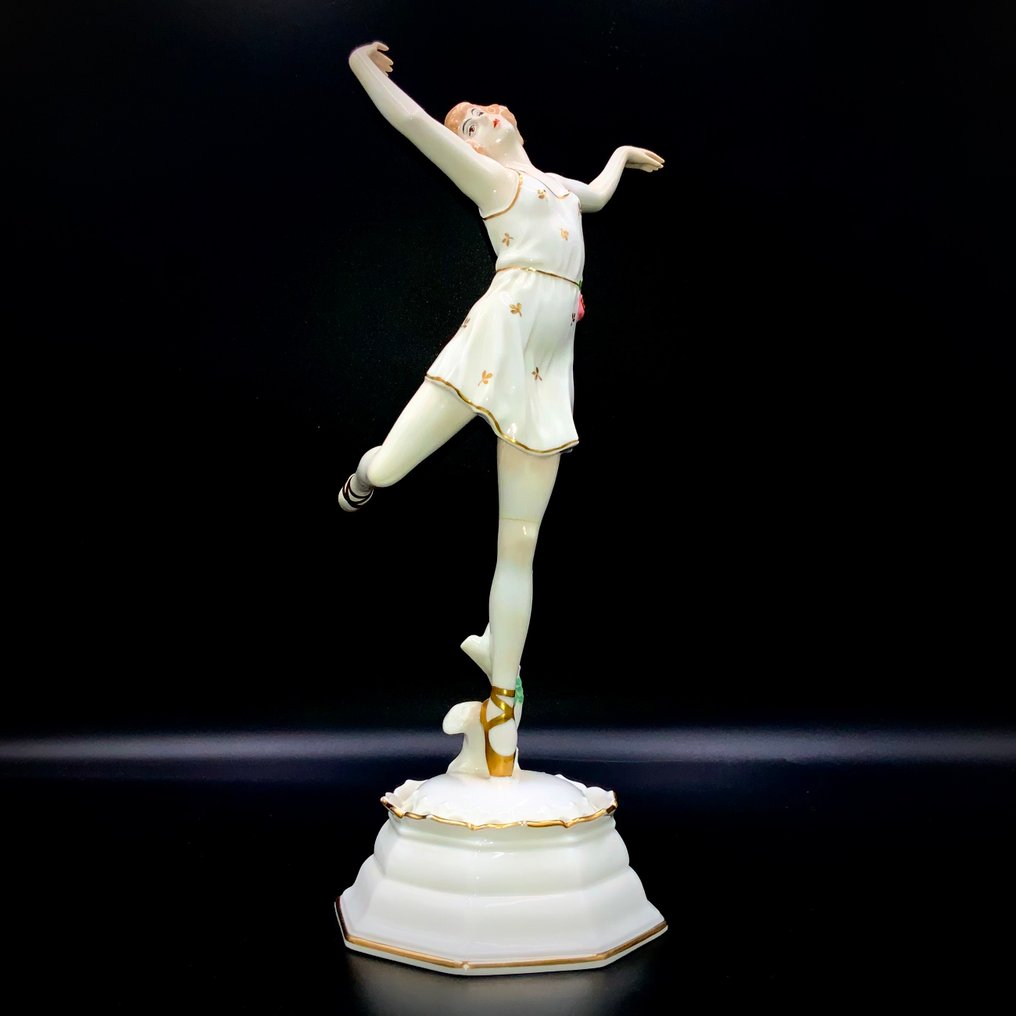 Dorothea Charol - Rosenthal - Art Deco - "Spring" (32,5 cm) - ca 1920 - Φιγούρα - Χειροποίητο πορσελάνη ζωγραφισμένο με το χέρι #1.0
