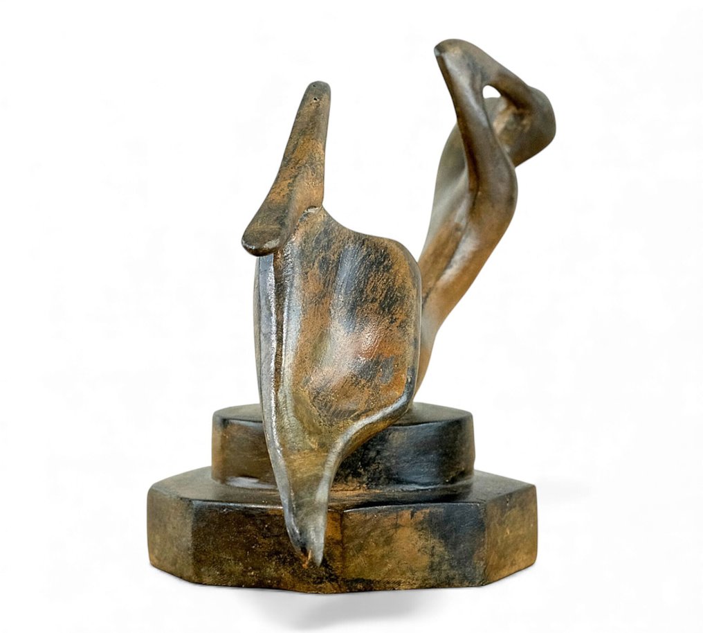 Pierre Chenet (XX-XXI) - Sculpture, Abstract Mermaid - 20 cm in length - 10 cm - Bronze #3.2