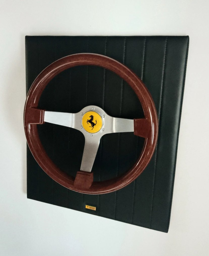 Art mural de volant vintage Ferrari exclusif – Pièce de collection artisanale - Ferrari #4.3