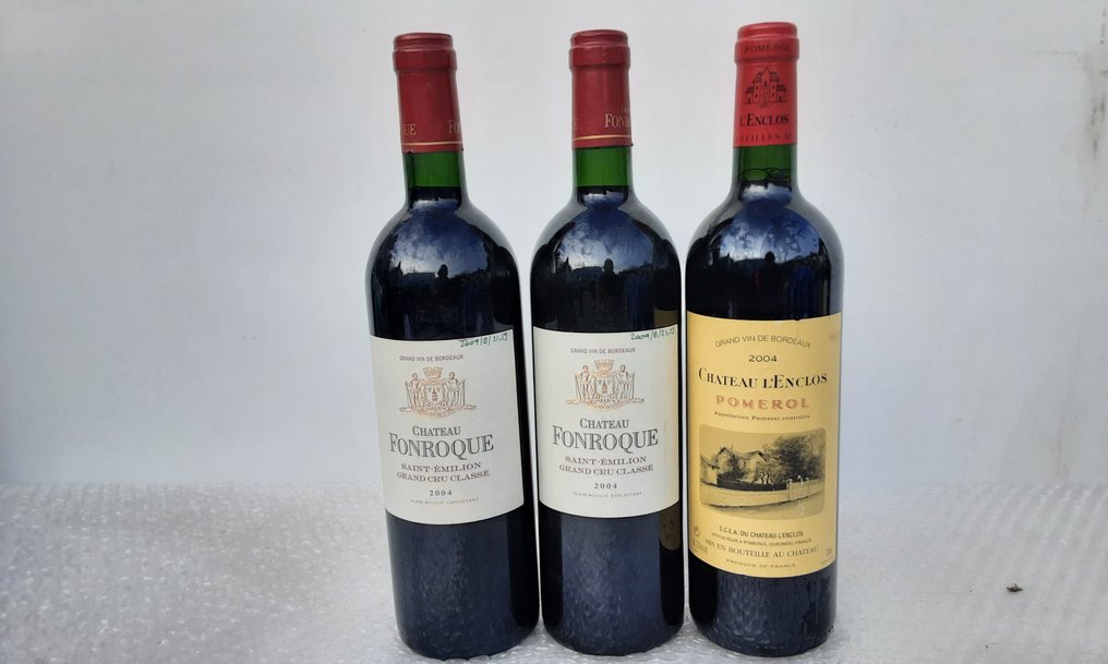 2004 Chateau Fonroque; Chateau L'Enclos - 圣埃米利永, 波美侯 Grand Cru Classé - 3 Bottles (0.75L) #1.0