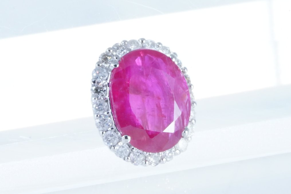 Ingen mindstepris - Vedhæng Platin -  1.51ct. tw. Rubin - Diamant #2.1