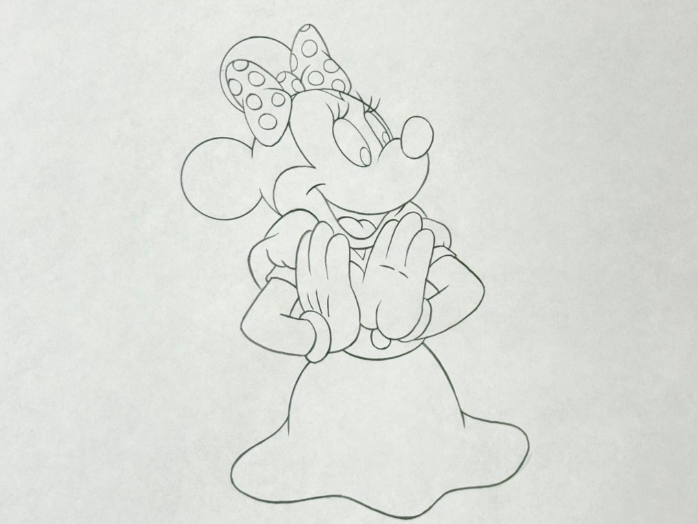 Walt Disney - Original Animation drawing of Minnie Mouse - The Walt Disney Company (ca. 1970s) #4.3