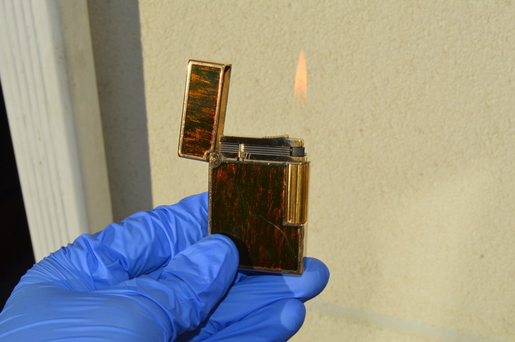 S.T. Dupont - Line 2 - Chinese Laquer "Wood Gold Dust", First Edition - Lomme-lighter - Gullplattert, Lakk #1.0
