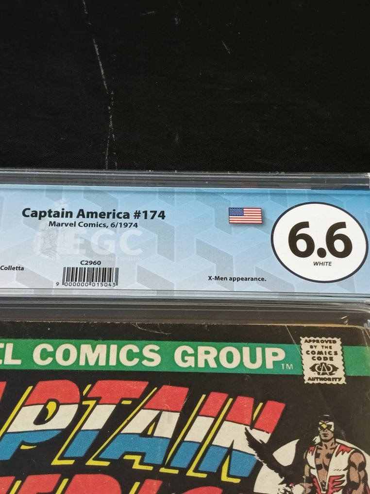 Captain America #174 - EGC 6.6 - It's Always Darkest...! - 1 Graded comic - First edition - 1974 #1.0