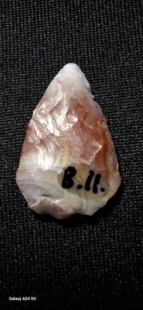 Παλαιολιθική Ίασπις Υπέροχο mini Biface Mousterien 45.000 π.Χ. συλλογή ιδιωτικής αρχαιολογίας, πολύχρωμο τσάπας. - 22 mm  (χωρίς τιμή ασφαλείας) #1.0