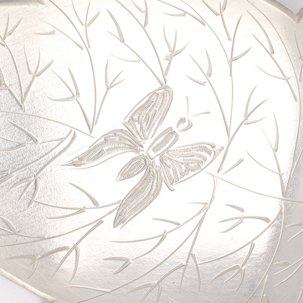 B.H. Driesen - ''Butterfly and Leaf Design'' - Serveur de gâteaux - Argent 833 - 1900-1910 #2.1