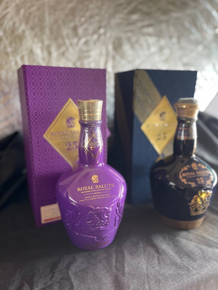 Royal Salute 25yo Small Batch + Royal Salute 25yo The Treasure Blend - 700ml - 2 bottles #1.0