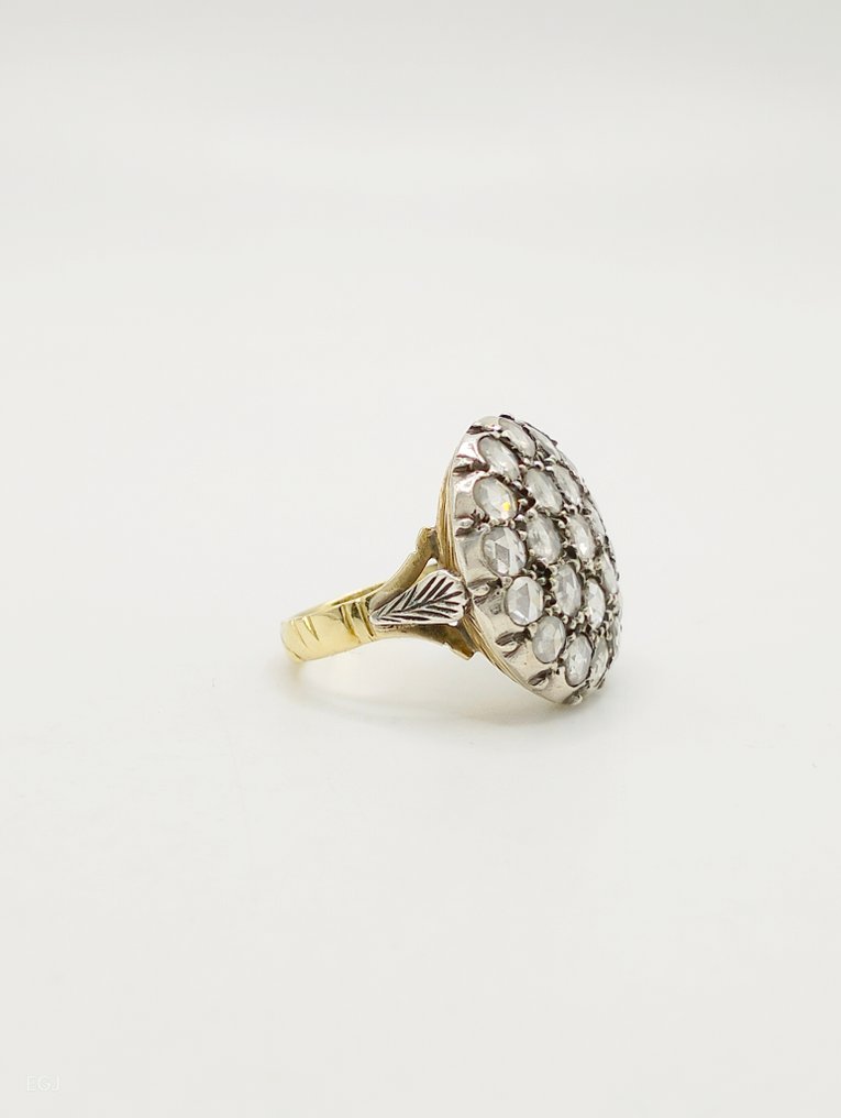 Δαχτυλίδι - 18 καράτια Κίτρινο χρυσό Διαμάντι (Φυσικό) #3.2