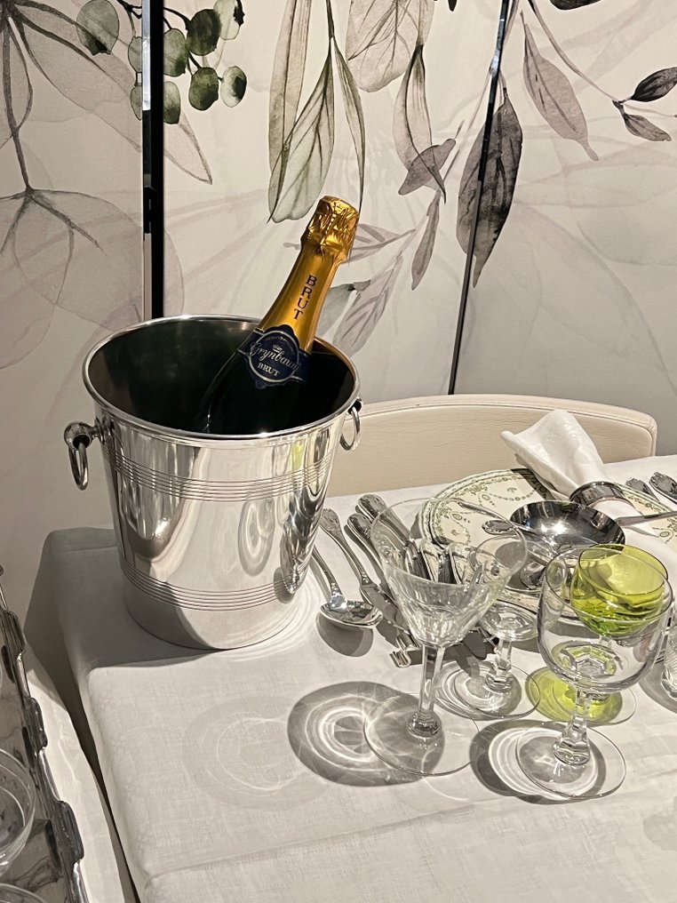 Adolphe Boulenger - Samppanjan jäähdytin -  kaiverretut renkaat - Hopeoitu #2.1