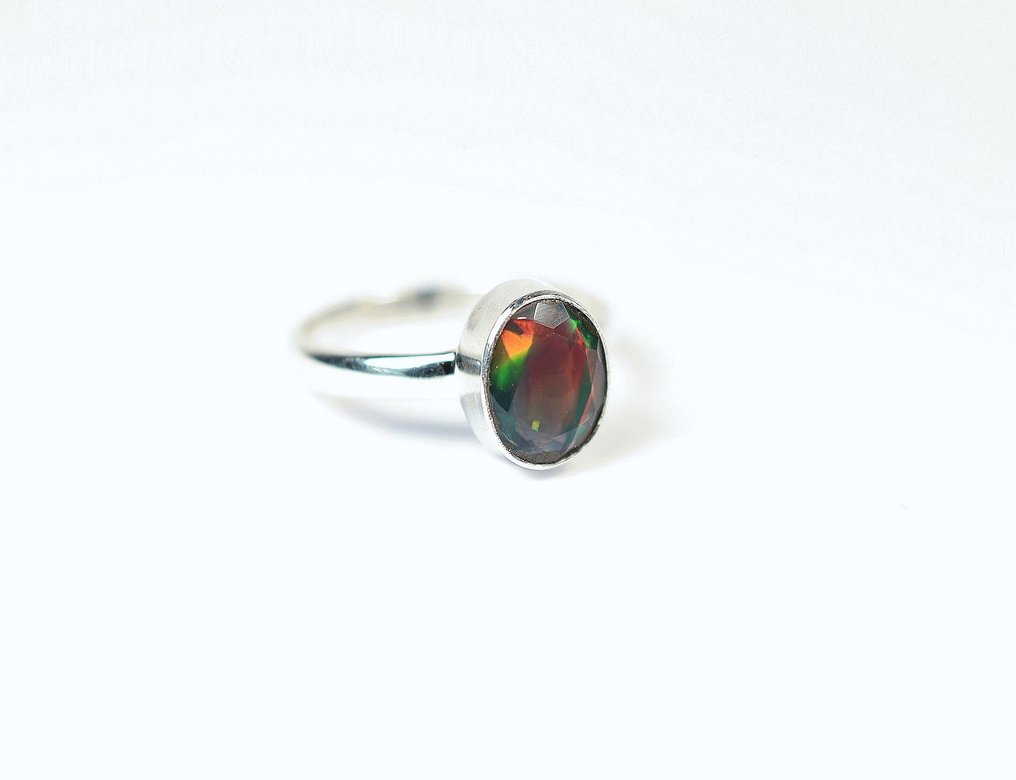 Sort Chalama Opal Ring / ny- 2.65 g - (1) #1.0