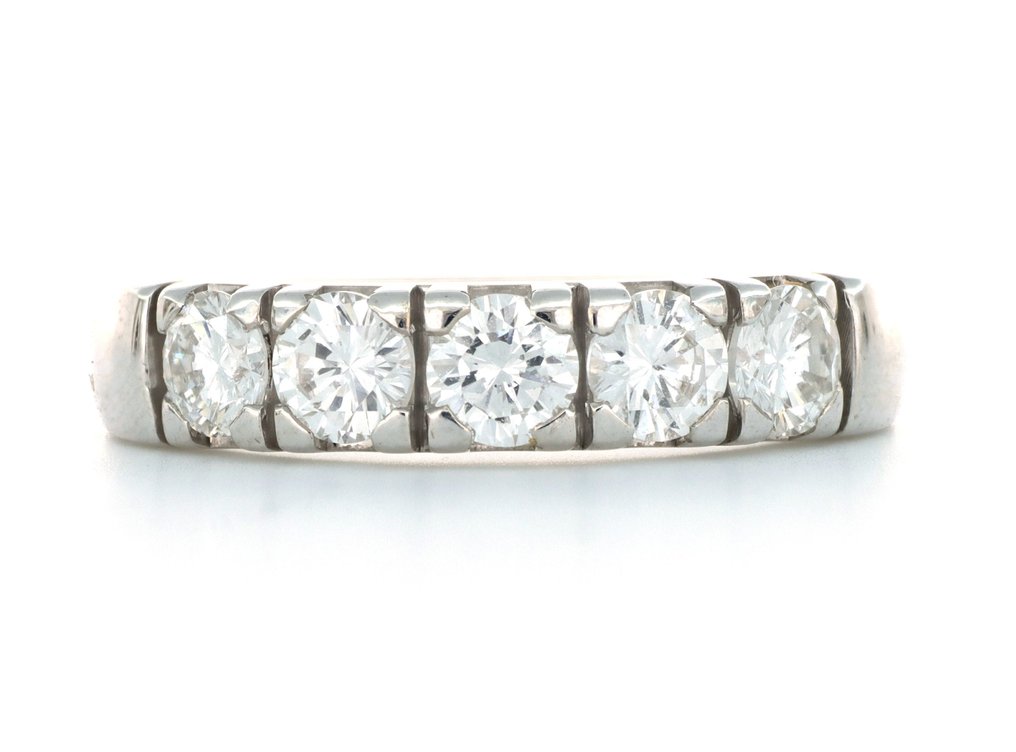 Nincs minimálár - Gyűrű - 18 kt. Fehér arany -  1.00ct. tw. Gyémánt (Természetes)  #1.0