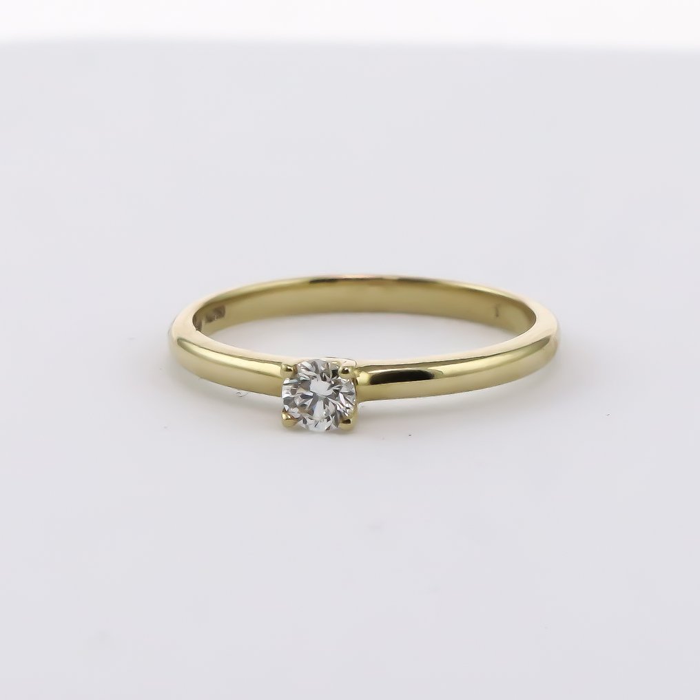 Sormus - 18 kt. Keltakulta - 0.20ct. tw. Timantti (Luonnollinen) - GEOVANI Solitaire 2 -sormus #2.1