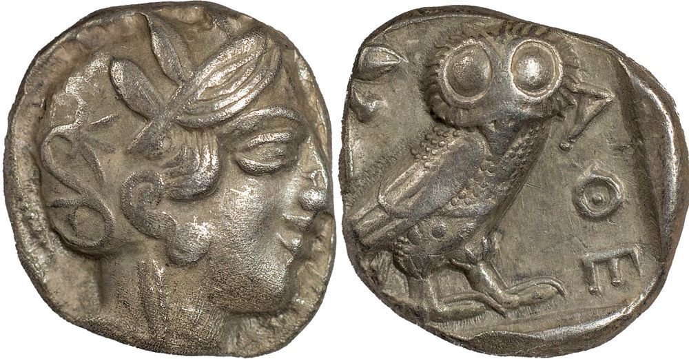 阿提卡， 雅典 Tetradrachm Circa 430s-420s BC #2.1