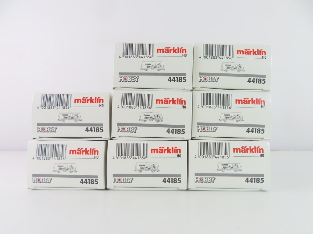 Märklin H0轨 - 44185 - 模型火车货运车厢 (8) - 8辆2节封闭式货车,带有“Eismann”标识 - Privaat, Eismann #4.3