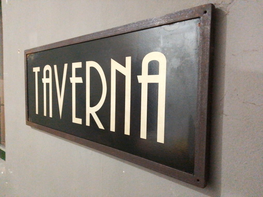marchesini insegne Rovigo - 铁制招牌 Osteria - Osteria - 广告标牌 - 1970 - 铁 #2.1