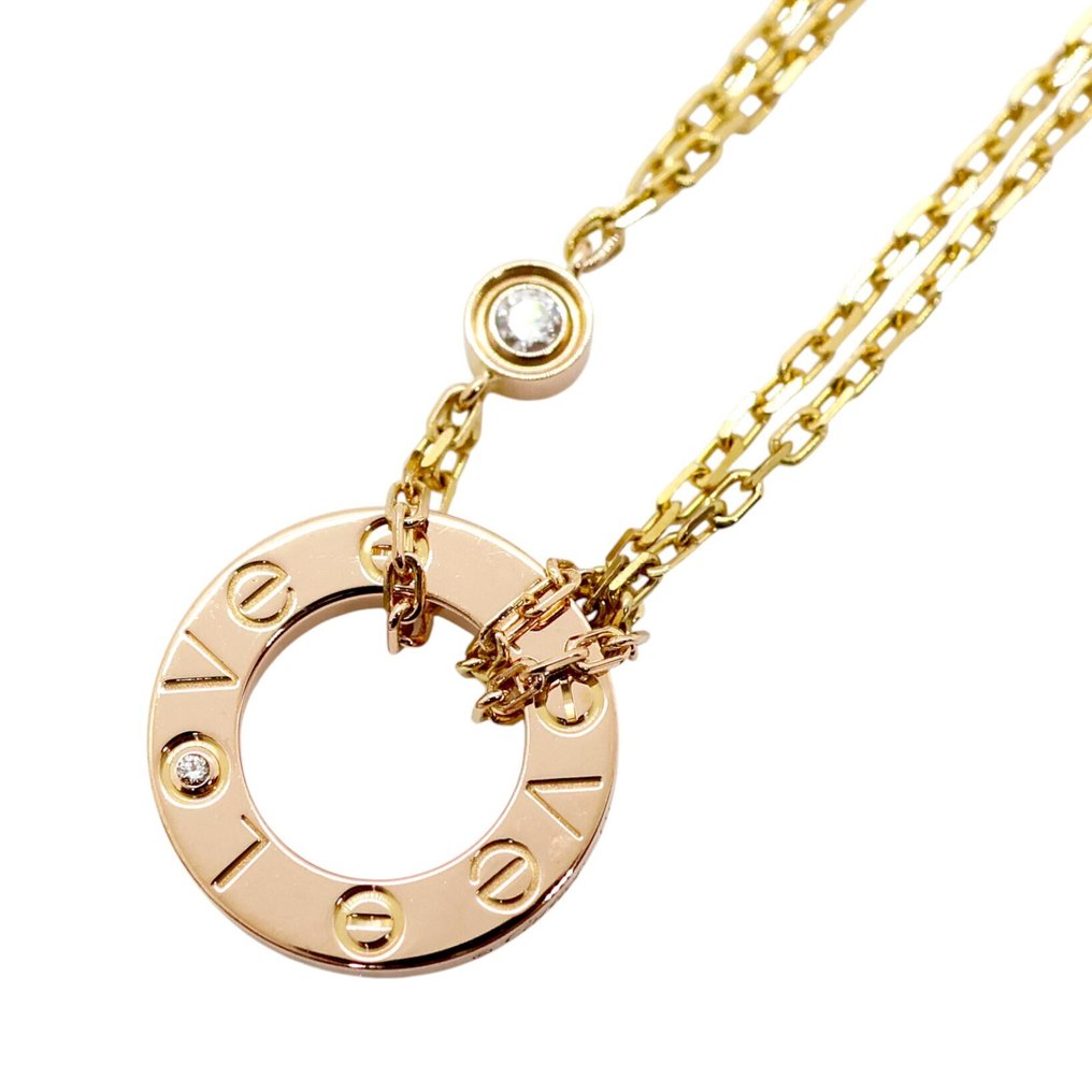 Cartier - 吊墜頸鏈 - Love - 18 克拉 玫瑰金 - 2颗钻石 #1.0
