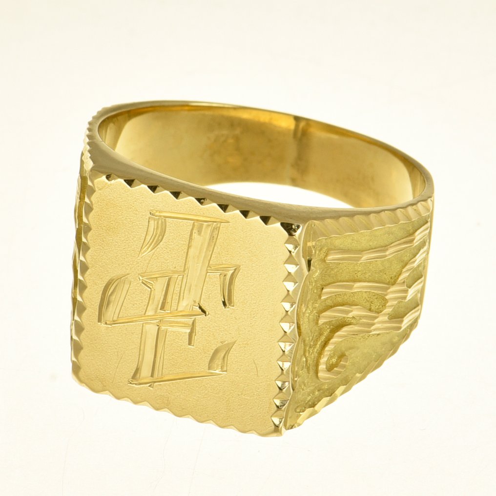 Anello con sigillo - 18 carati Oro giallo #1.0