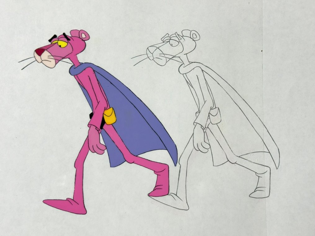 DePatie & Friz Freleng - Eredeti animációs cel és rajz a Pink Panther-ről. - The Pink Panther Show #4.3