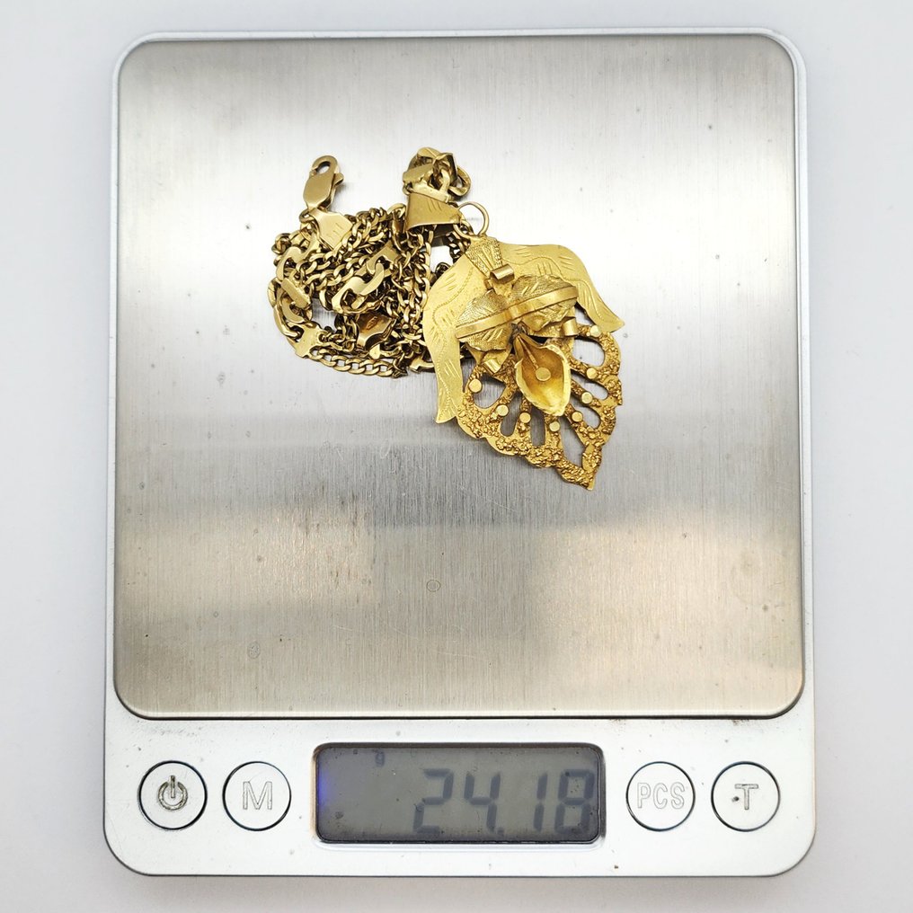 吊坠项链 - 18K包金 黄金 #4.3