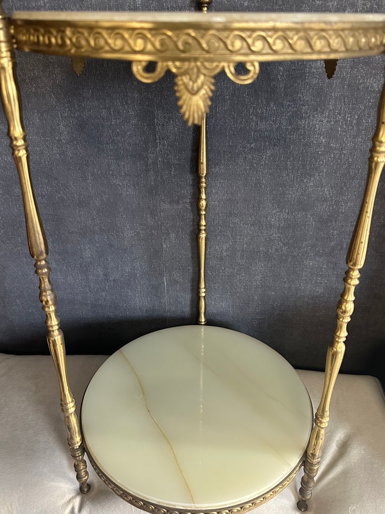 Side table - Brass, Onyx - Lovely Two-Tier Side #3.2