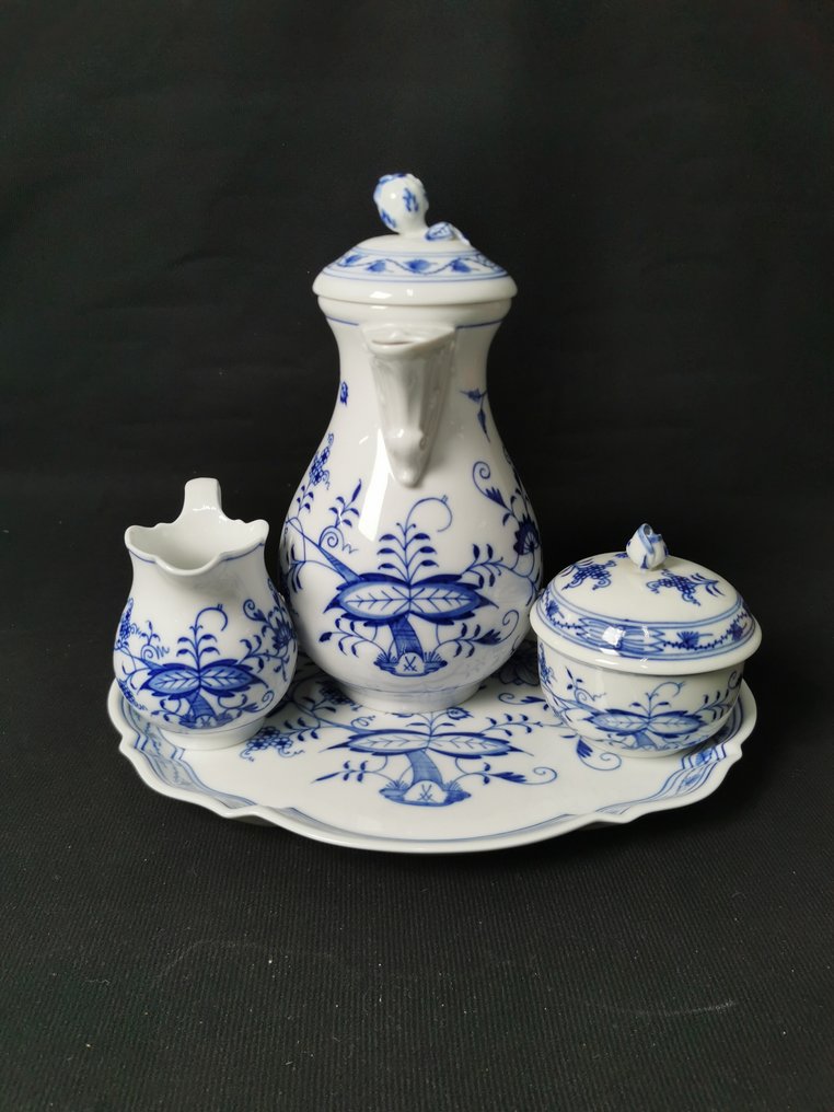 Meissen - Cipolla Blu - Set di servizio da caffè per 6 persone - Kaffeservice (16) - Porcelæn #1.0