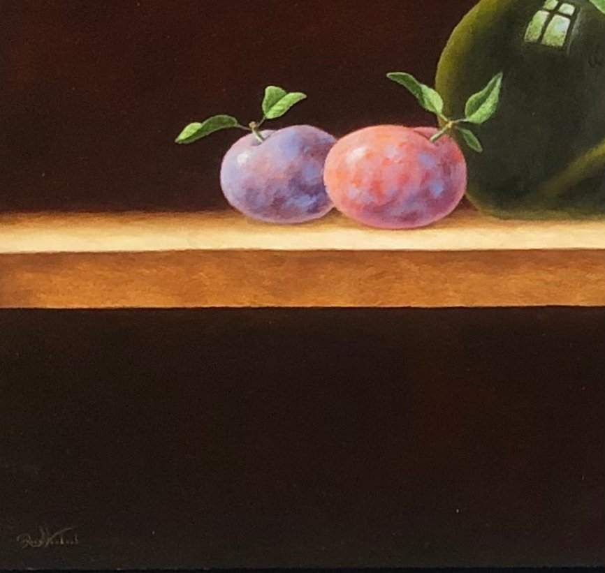 Ruud Verkerk - Stilleven met 17e eeuwse wijnfles en Roemer. #4.3