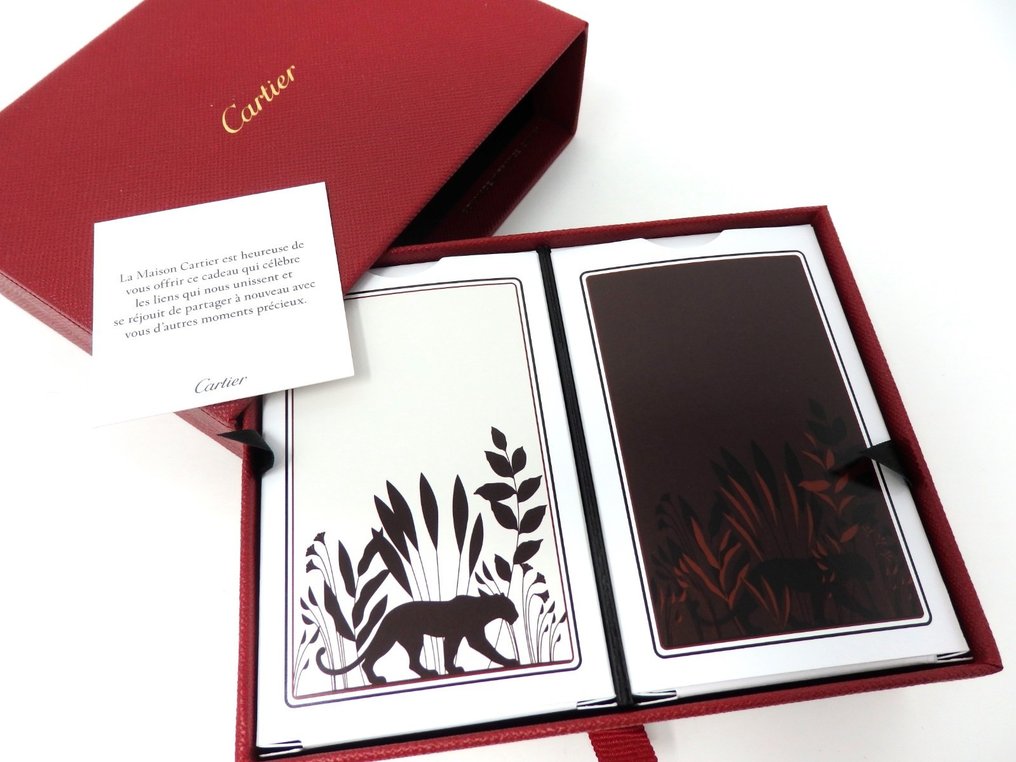 Playing cards - Cartier 2-deck Black Panther playing cards - Paper #1.0