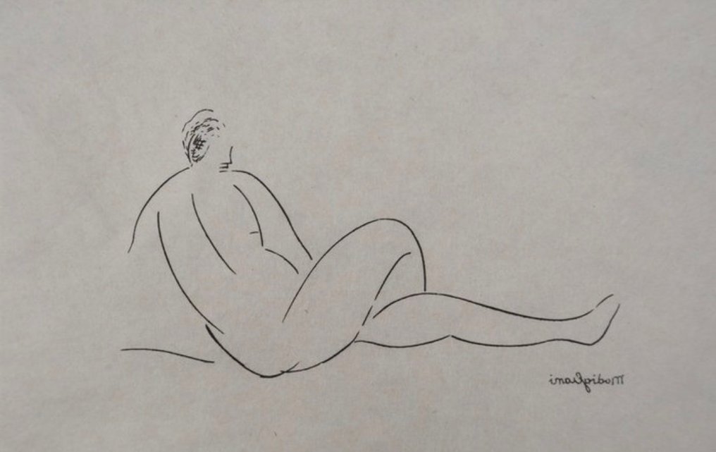 Amedeo Modigliani - Femme allongée de dos #3.2