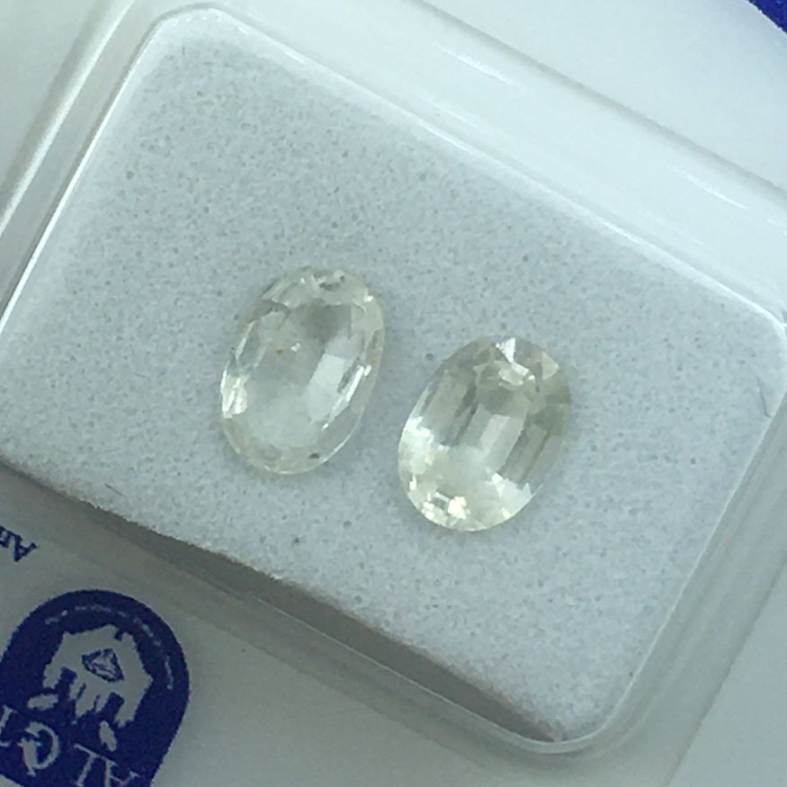 χωρίς τιμή ασφαλείας - 2 pcs  Κίτρινο Ζαφείρι  - 1.66 ct - Antwerp Laboratory for Gemstone Testing (ALGT) - Φυσικός Ζαφείρης #3.2